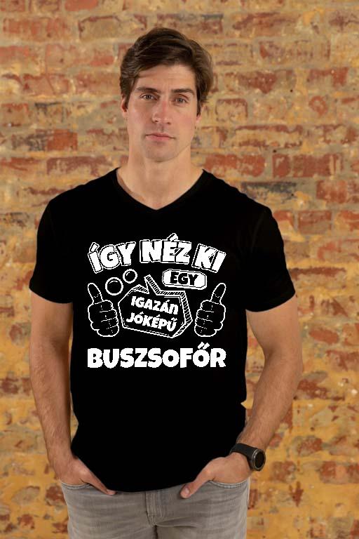 Igazán jóképű Buszsofőr - Buszsofőr Férfi V-nyakú Póló