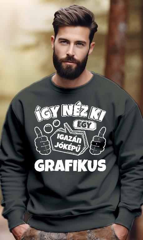 Igazán jóképű Grafikus - Grafikus Férfi Pulóver