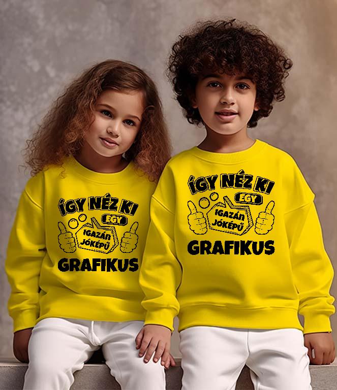 Igazán jóképű Grafikus - Grafikus Gyerek Pulóver