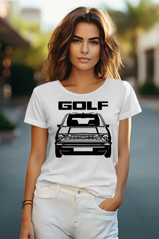 VW Golf 1 v4 - Volkswagen Golf 1 Női O-nyakú Póló