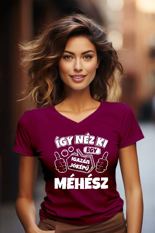 Igazán jóképű Méhész - Méhész Női V-nyakú Póló