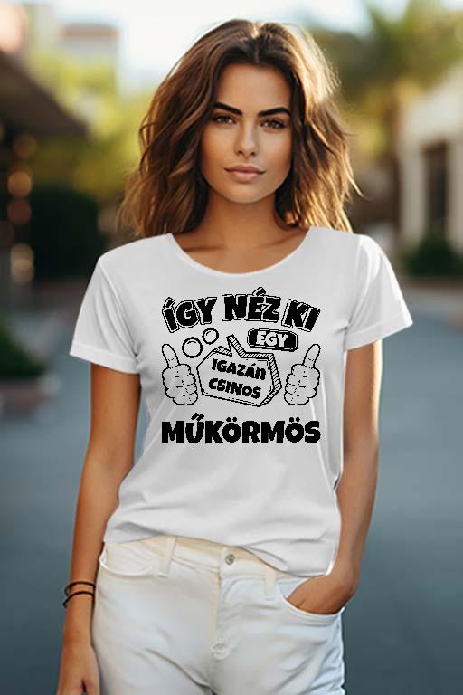 Igazán csinos Műkörmös - Műkörmös Női O-nyakú Póló