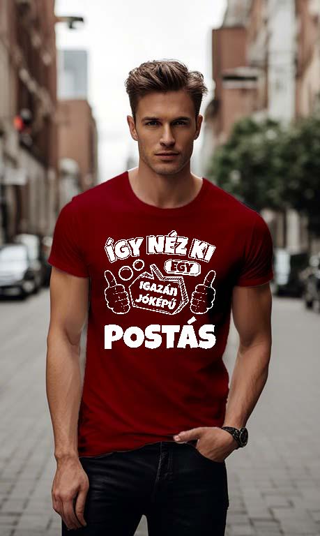 Igazán jóképű Postás - Postás Férfi Környakú Póló