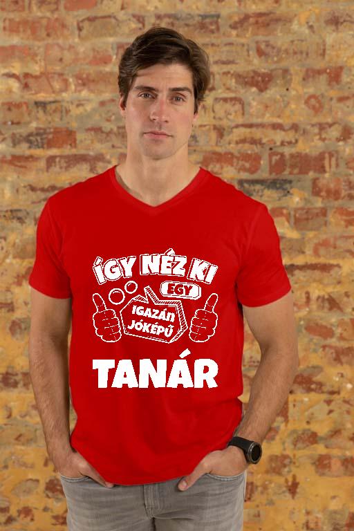Igazán jóképű Tanár - Tanár Férfi V-nyakú Póló