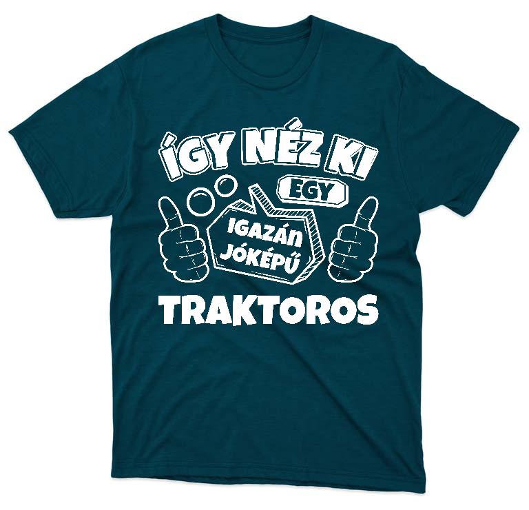 Igazán jóképű Traktoros - Traktoros Férfi Környakú Póló