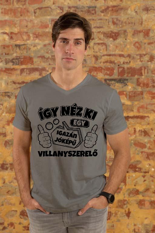 Igazán jóképű Villanyszerelő - Villanyszerelő Férfi V-nyakú Póló