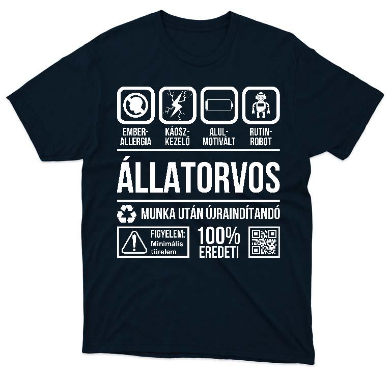 Állatorvos Organic - Állatorvos Férfi Környakú Póló