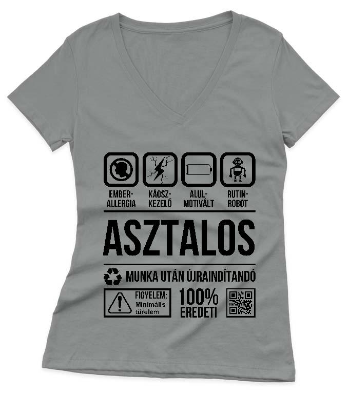 Asztalos Organic - Asztalos Női V-nyakú Póló