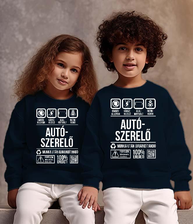 Autószerelő Organic - Autószerelő Gyerek Pulóver