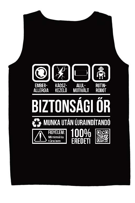 Biztonsági őr Organic - Biztonsági őr Férfi Ujjatlan