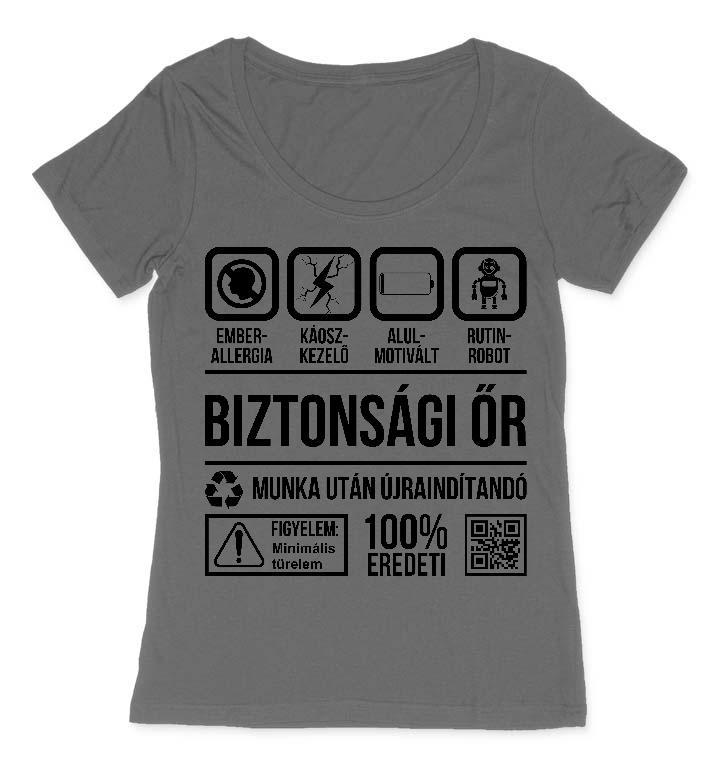 Biztonsági őr Organic - Biztonsági őr Női O-nyakú Póló