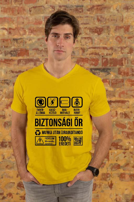 Biztonsági őr Organic - Biztonsági őr Férfi V-nyakú Póló
