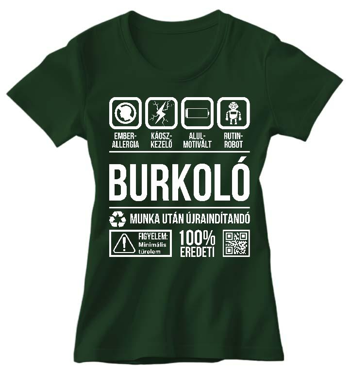 Burkoló Organic - Burkoló Női Környakú Póló