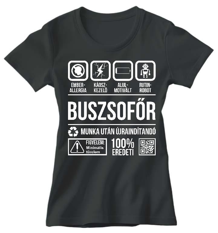 Buszsofőr Organic - Buszsofőr Női Környakú Póló