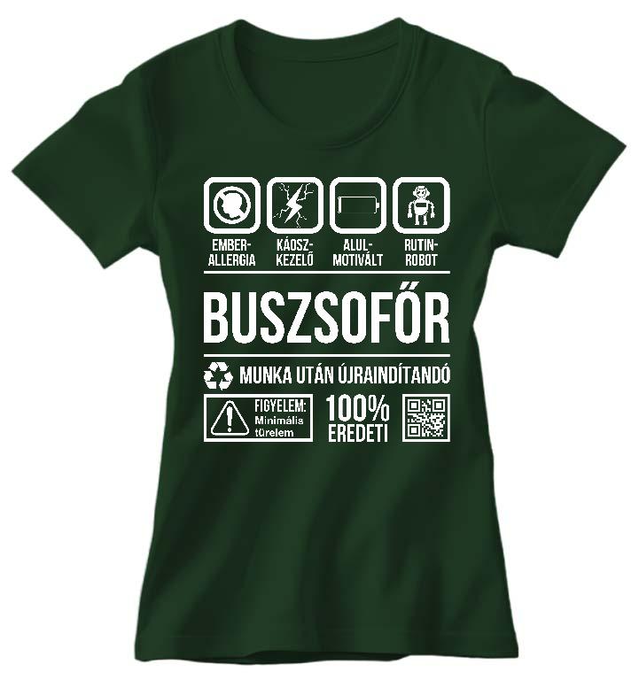 Buszsofőr Organic - Buszsofőr Női Prémium Póló