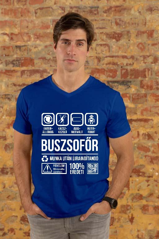Buszsofőr Organic - Buszsofőr Férfi V-nyakú Póló