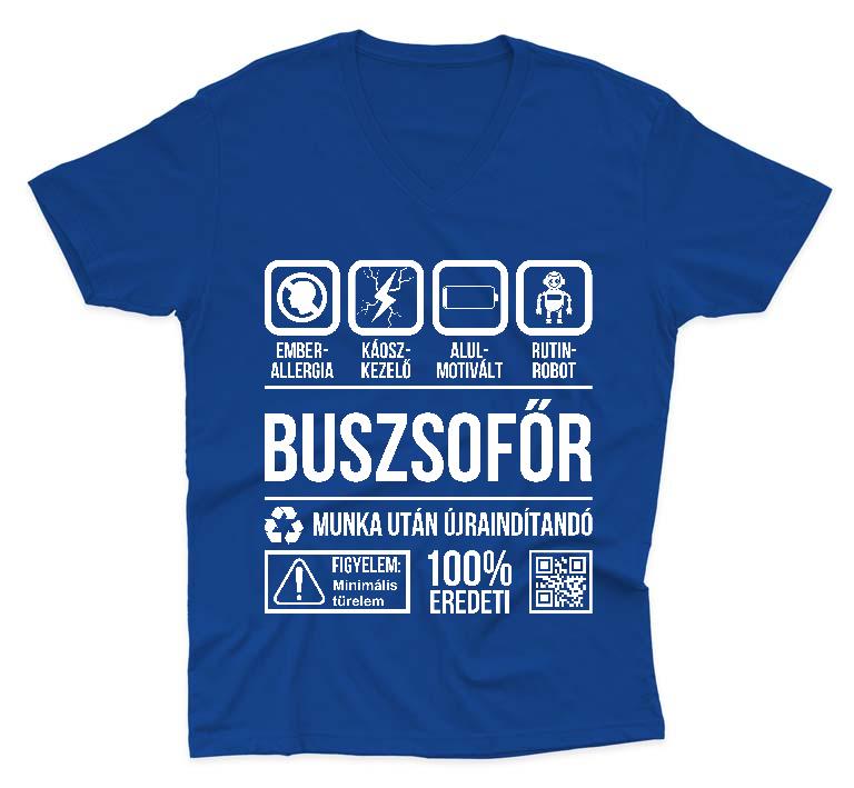 Buszsofőr Organic - Buszsofőr Férfi V-nyakú Póló