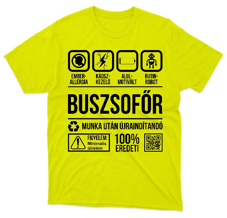 Buszsofőr Organic - Buszsofőr Férfi Környakú Póló