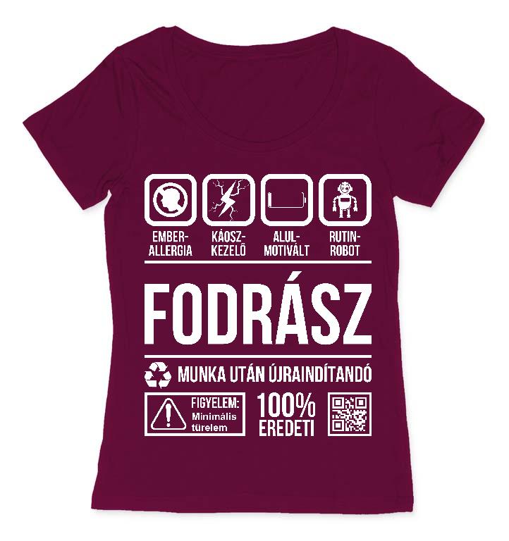 Fodrász Organic - Fodrász Női O-nyakú Póló