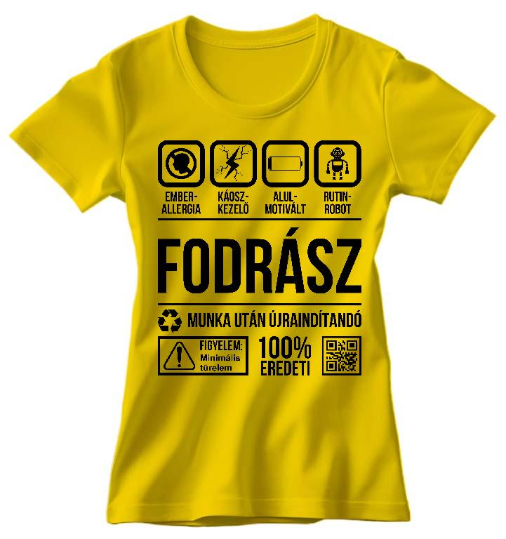 Fodrász Organic - Fodrász Női Környakú Póló