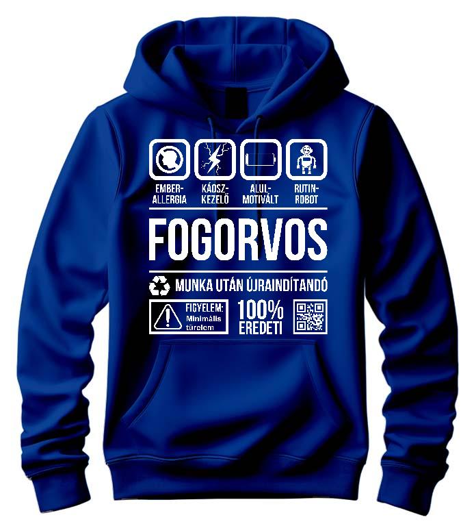 Fogorvos Organic - Fogorvos Férfi Kapucnis Pulóver