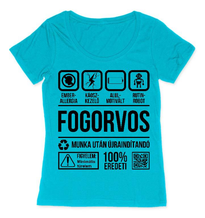 Fogorvos Organic - Fogorvos Női O-nyakú Póló