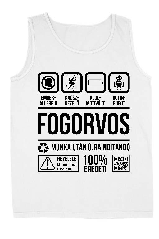 Fogorvos Organic - Fogorvos Férfi Ujjatlan