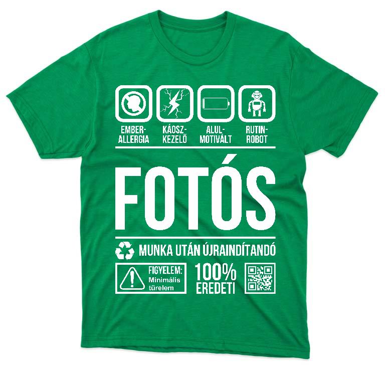 Fotós Organic - Fotós Férfi Környakú Póló