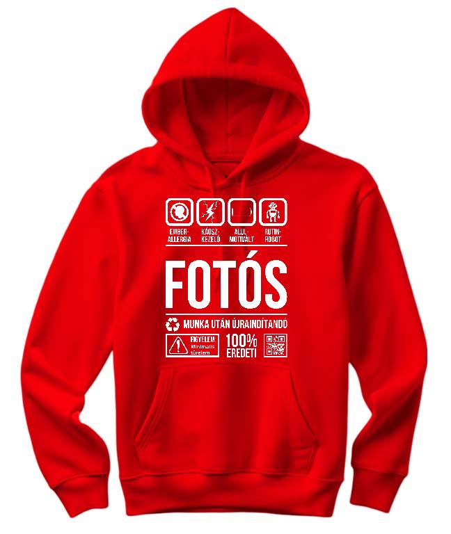 Fotós Organic - Fotós Női Kapucnis Pulóver