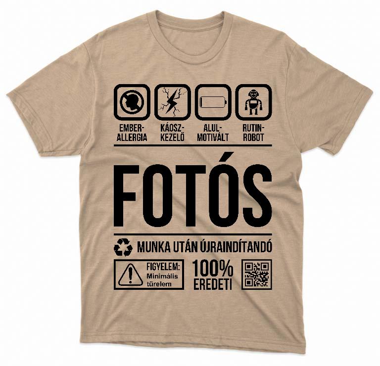 Fotós Organic - Fotós Férfi Prémium Póló