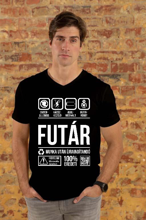 Futár Organic - Futár Férfi V-nyakú Póló