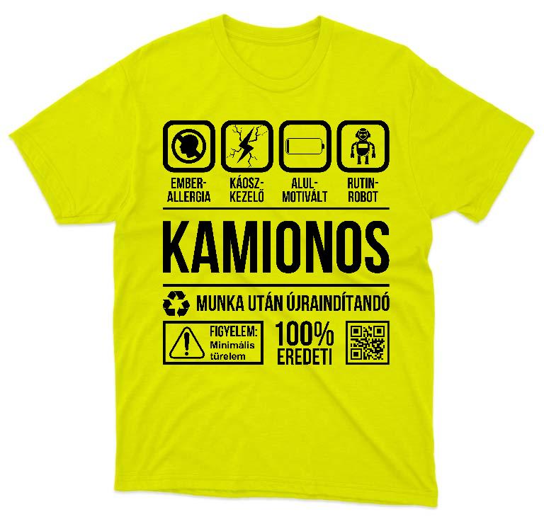 Kamionos Organic - Kamionos Férfi Környakú Póló