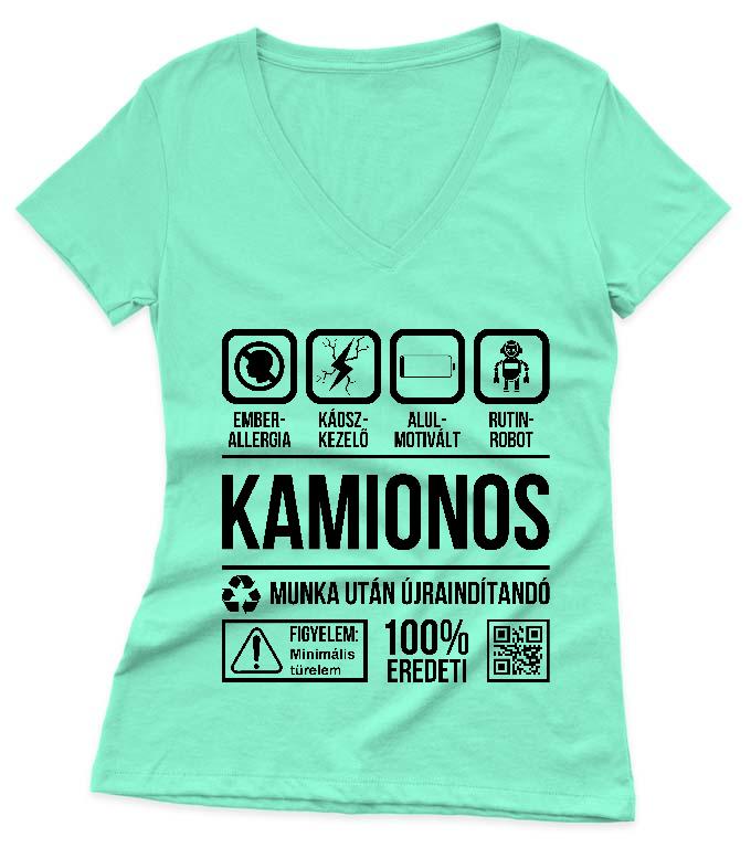 Kamionos Organic - Kamionos Női V-nyakú Póló