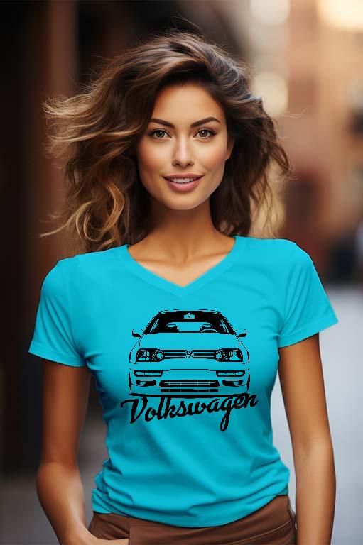 VW Golf 3 v4 - Volkswagen Golf 3 Női V-nyakú Póló