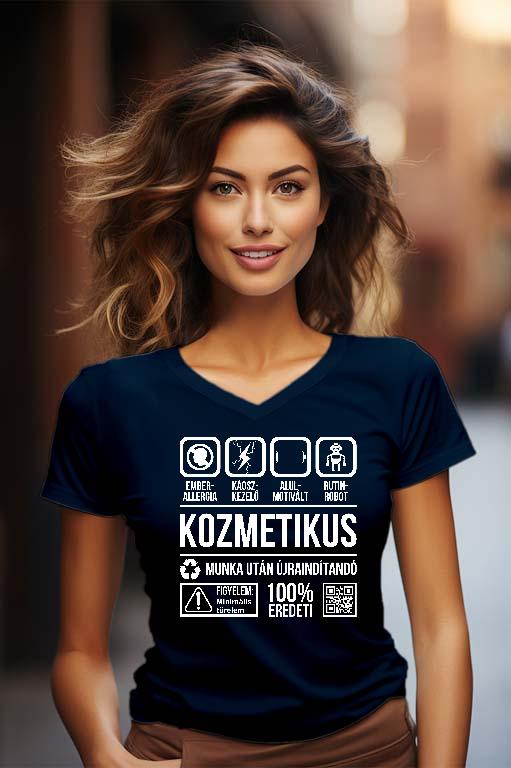 Kozmetikus Organic - Kozmetikus Női V-nyakú Póló