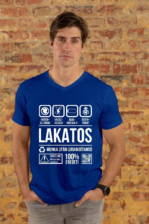 Lakatos Organic - Lakatos Férfi V-nyakú Póló