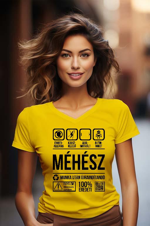 Méhész Organic - Méhész Női V-nyakú Póló