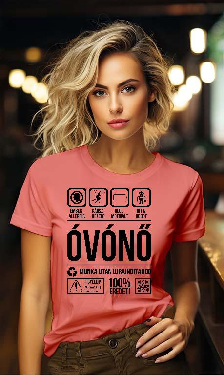 Óvónő Organic - Óvónő Női Környakú Póló