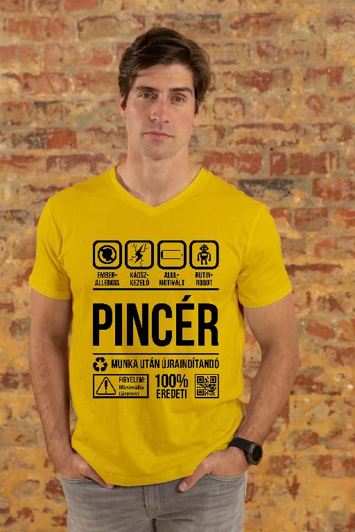 Pincér Organic - Pincér Férfi V-nyakú Póló