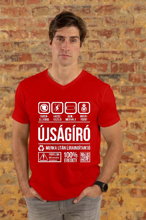Újságíró Organic - Újságíró Férfi V-nyakú Póló