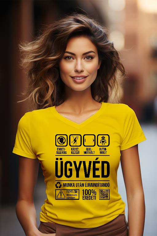 Ügyvéd Organic - Ügyvéd Női V-nyakú Póló