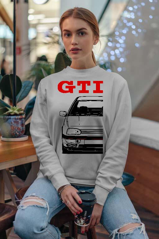 VW Golf 3 GTI Piros - Volkswagen Golf 3 Női Pulóver