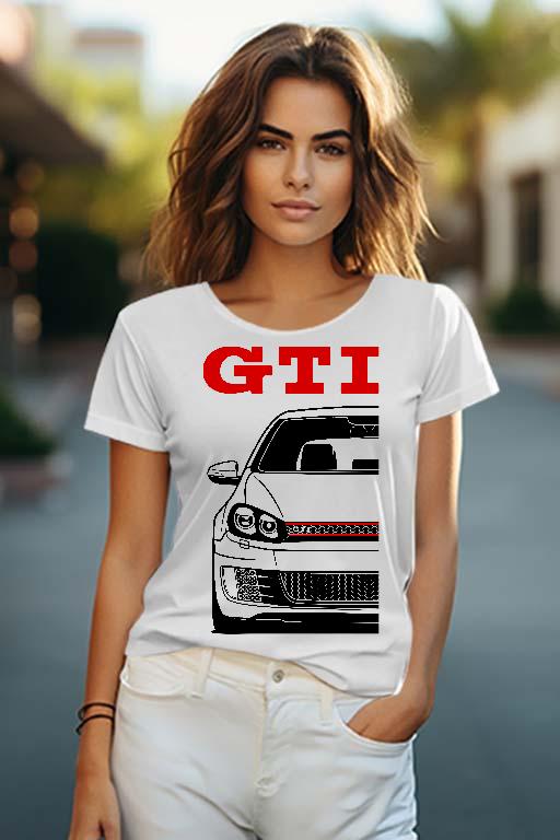 VW Golf 6 GTI - Volkswagen Golf 6 Női O-nyakú Póló