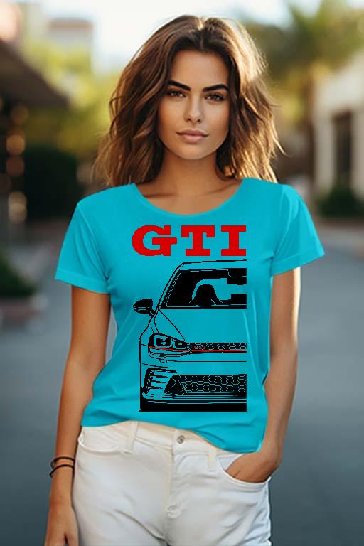 VW Golf 7 GTI - Volkswagen Golf 7 Női O-nyakú Póló