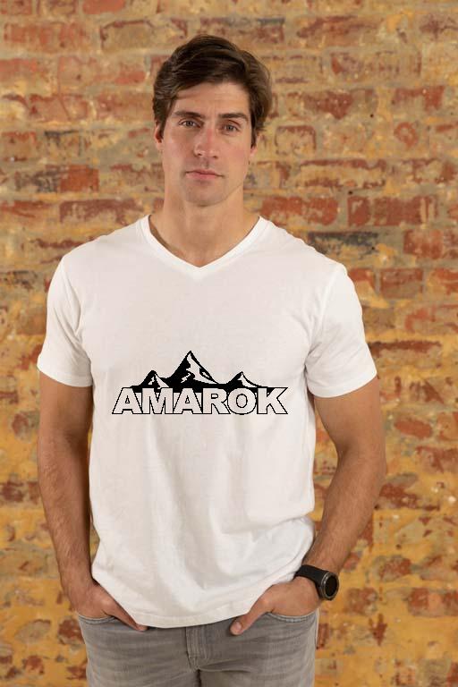 VW Amarok Hegy - Volkswagen Amarok Férfi V-nyakú Póló