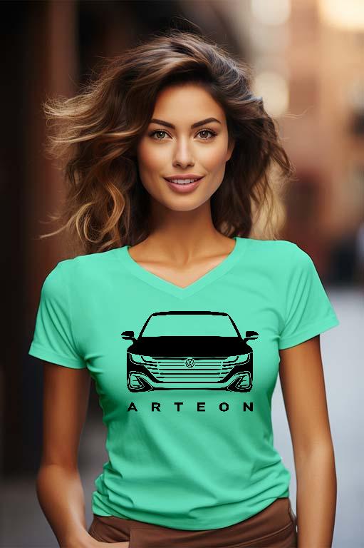 VW Arteon R Line - Volkswagen Arteon Női V-nyakú Póló