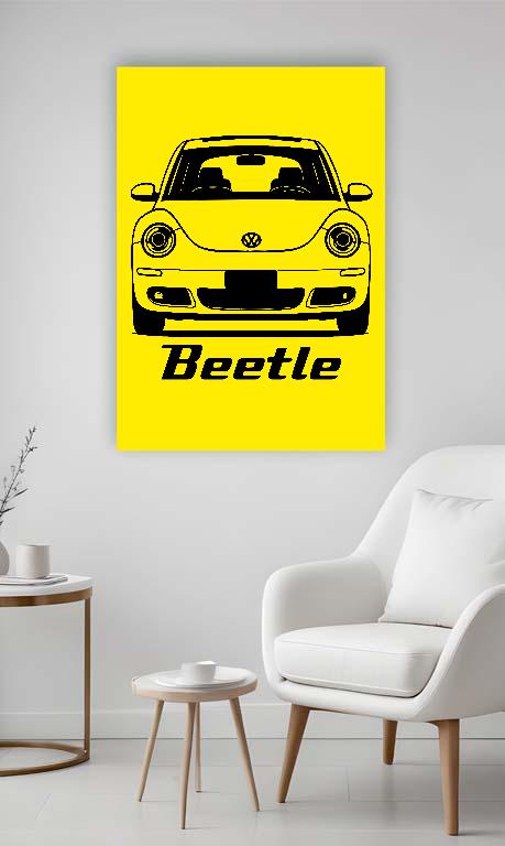 VW New Beetle - Volkswagen Beetle Vászonkép