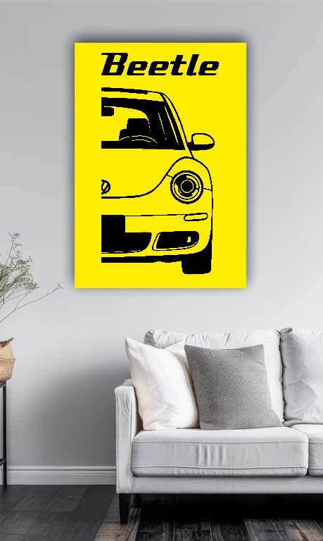 VW Beetle - Volkswagen Beetle Műanyag tábla
