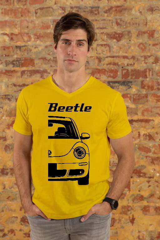 VW Beetle - Volkswagen Beetle Férfi V-nyakú Póló