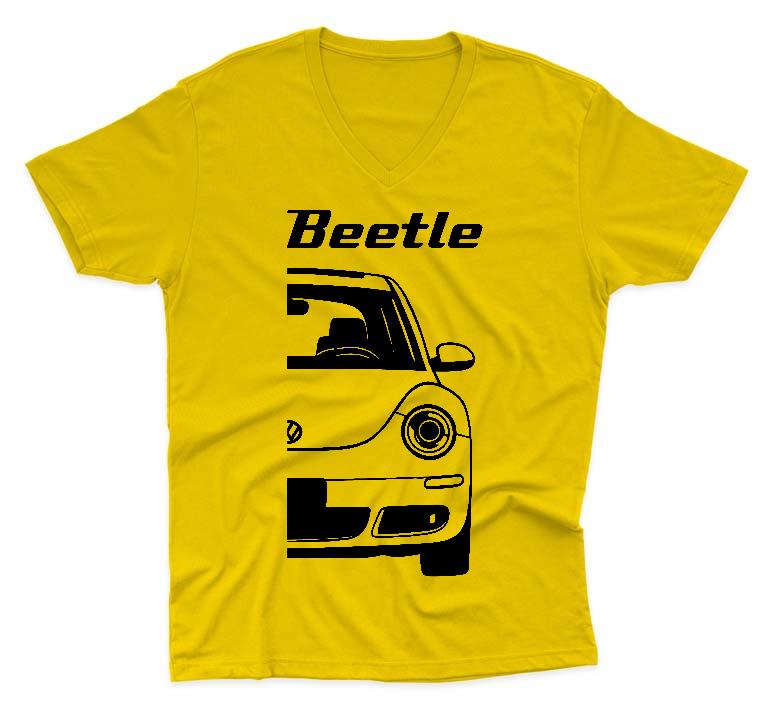 VW Beetle - Volkswagen Beetle Férfi V-nyakú Póló